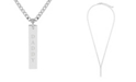 Eve's Jewelry Men's "Daddy" Stainless Steel Vertical Pendant Necklace